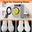3 x 2Pcs Reusable Shoe Cleaning Bag, Yellow Mesh, Polyester, Laundry Bags, Zipper Closure, XX-Large, Modern, Hangable, Scratch Resistant, 2 Count