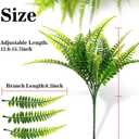 MAQIHAN 10 Pcs Fake Fern - Artificial Ferns for Outdoors - Faux Ferns for Outdoor Planter Large Outdoor Patio Decor Boston Fern Artificial Plants Faux Greenery Porch Decor