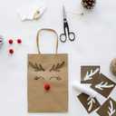 MIEVU 150Pack Small Gift Bags with Handles, 5.9x3.1x8.2 Inch Brown Paper Bags (130g More Sturdy Material)  Bulk Christmas Gift Bag, Party Favor Bags, Recyclable Craft Bags for Gifts,Brown