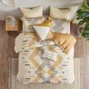 INK+IVY Global Inspired Cotton Comforter Set with Yellow Finish II10-1113 (King/Cal King)