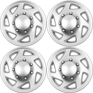 Dasbecan Hubcaps Compatible with Ford E150 E250 E350 Econoline Van 1998-2023 16 inch 8 lugs Wheel Cover Replaces# F8UZ-1130-AA F7UZ-1130-AA F8UA-1130-AA F7UA-1130-AA