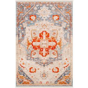 Marjorie Red and Beige Updated Traditional Area Rug 5' x 7'9"