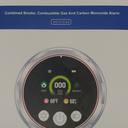 Gedsffati  Carbon Monoxide Detector &Smoke & Combustible Natural Gas Detectors Combination Builti-in Backup Battery HD Screen [Smoke CO Gas Temp Humidity Sensor] for Home Travel (White)