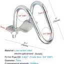 20 PCS Conduit Cross-Connector Vertical Pipe Clip for 3/4" EMT Electrical Pipe(OD 0.922"), Also Fits 1" Round Tube, Crossover Clamp for Greenhouse, Fence