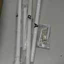 White Curtain Rods for Windows 28 to 48 Inch, 5/8" Diameter Heavy Duty Metal Splicing Adjustable Small Curtain Rod With Bracket(2.3-4 Feet)