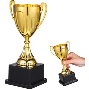 NOLITOY Gold Awards Trophy, Plastic Trophy Cup Rewards Winning Prize for Sports Tournaments Birthday Party Competitions Spelling Bee