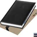 Daily Planner 2026 (5 x 7 in) - Made in Italy, Page a Day Hourly Agenda, 416 Pages, Monthly Tabs & Calendar, Jan-Dec Business Planner, Hardcover (BLACK)