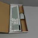 Wireless Keyboard and Mouse Combo, Full-Sized Wireless Keyboard and Adjustable DPI Mouse, 2.4GHz USB Receiver, Silent Keyboard and Mouse for PC, Windows, MAC, Desktop, Laptop (Avocado Green)