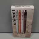 uniball Zento Liquid Gel Ink Retractable Pens, Medium Point (0.7mm), Boho Barrels, Black Ink, Dozen (1 Count (Pack of 12))