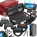 HEYSTOP Switch 2 Accessories Bundle for Nintendo Switch 2 Accessories Kit for Nintendo Switch 2,25 in 1 Game Kit:Carrying Case,Screen Protector,Grips for JoyCon Controller Console,Charging Dock-M