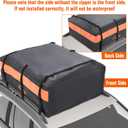 Car Roof Bag 21 Cubic Feet Waterproof 840D Heavy Duty Rooftop Cargo Carrier Bag for All Cars with/Without Racks Includes Anti-Slip Mat Storage Bag Luggage Lock