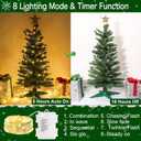 3 Feet Green Christmas Tree with Lights, 8 Modes Timer 50 Warm White Lights Battery Operated Small Artifical Full Christmas Tree for Indoor Home Tabletop Office Xmas Holiday Decorations