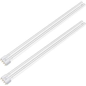 ERETOW 55 Watts UV Light Bulb, 2G11 Base 4-Pin Lamp for Pond Filter and Aquarium Clarifier, Compatible with Jebao PU55/CW55, SUNSUN 55W UV Clarifier (2 Pack)