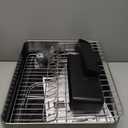 BOOSINY Extra Large Stainless Steel Dish Drying Rack, 2 Tier Dish Racks for Kitchen Counter, Dish Drainer with Drainboard Set, Full Size Dish Dryer Rack with Utensil Holder, Black
