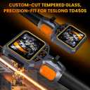 Screen Protector Tempered Glass 2-Pack Compatible with Teslong TD450S Borescope, Anti-Scratch Bubble-Free HD Clear Film