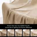 MIULEE Cafe Curtains - 36 Inch Semi Sheer Light Filtering Half Window Curtains, Rod Pocket Tier Curtains 2 Panels W26XL36, Camel Beige