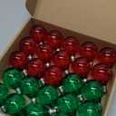 Meconard G40 Colored LED String Light Bulbs, Shatterproof LED 1 Watt Globe Replacement Bulbs, E12/C7 Candelabra Base,Red Light Bulb Green Light Bulb, 25 Pack