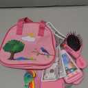 Toddler Play Purse for Kids with Accessories, Toys for Girls with Pretend Makeup, Keys, Smartphone, Dress Up Toy Purse for Toddlers and Kids - Birthday Gift for Little Toddler Girls Ages 3 4 5 6, Pink