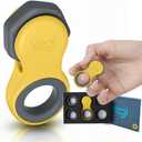 Yogi Fidget Toy for Adults & Kids Sensory Stress Relief Spinner with 5 Silicone Finger Rings Quiet Desk Fidget for Focus at Work, School & Travel (Amber)