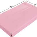 2 x Cot Sheets 31" x 75", 2 Pack Cot Size Sheet Fitted with Narrow Twin/Camp Bunk/Rvs Bunk/Guest Beds/Army Cots/Trifold Mattress, Super Soft Breathable Microfiber Bed Cover, Bottom Sheet, Pink