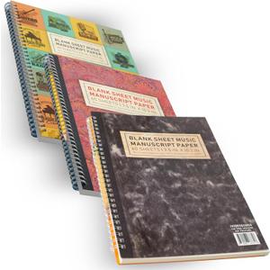 IVIDEOSONGS Manuscript Paper Notebook Bundle 3-pack  12 Staff per Page Blank Sheet Music Notebook  120 Page Hardcover Music Staff Paper Notebook Music Journal  150+ Free Music Lessons