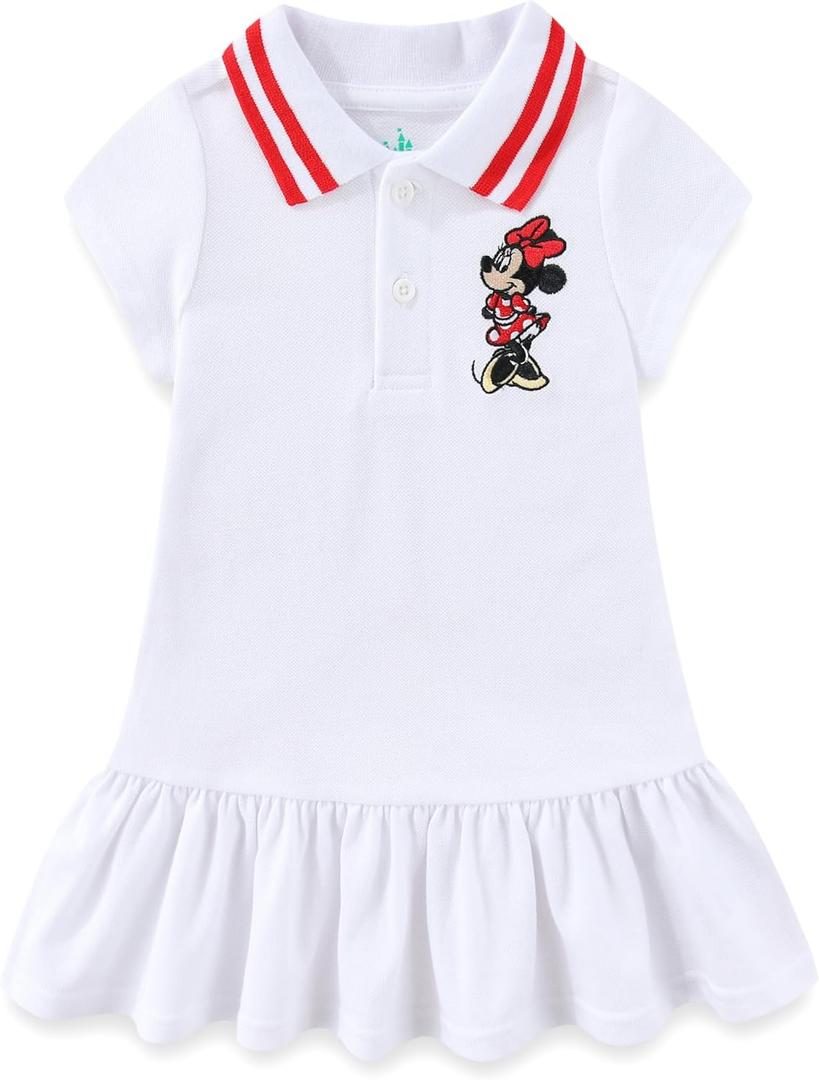 Disney Minnie Mouse Girls Tennis Dress for Infant and Toddler (4T, White)