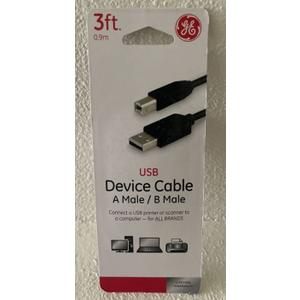 GE USB2 Device Cable 3Ft Atob Plugs 0.9m