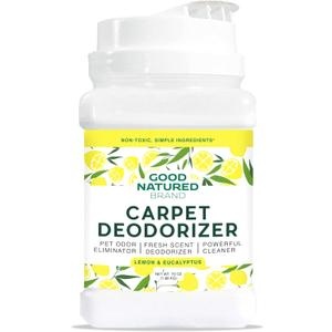 Good Natured Brand | Carpet Deodorizer & Freshener Powder | 70 oz Pet Odor Eliminator for Strong Odor & Pet Urine | Fresh Natural Lemon & Eucalyptus Scent | Safe for Homes with Pets (70 Ounce (Pack of 1))