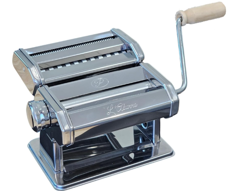 Pasta Maker Machine by PastaVirtuoso - Hand Crank Machine for Pasta Dough and Noodles - Easy to Use Manual Kitchen Appliance for Tagliatelli, Spaghetti, Lasagna, Ravioli and More!