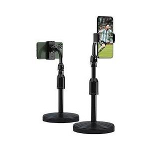 Gentechvvybuy Cell Phone Holder, Height and Angle Adjustable Cell Phone Holder, Universal Holder for Leisure, Business, Office, Home, Compatible with 3.56.7 Inch Devices, (Black)