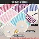 Gartful 5mm Rhinestone Adhesive Stickers, 12 Embellishment Sheet 1920 PCS Jewel Gem Stickers Multicolor Bling Diamond Craft Stickers for Scrapbooking, Handmade Gift, Crafts, Nail, Makeup, Body