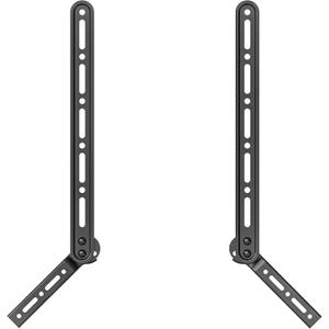 WALI Sound Bar Mount Bracket, for Mounting Above or Under TV, with Adjustable 3 Angled Extension Arm, Fits Most 23 to 65 Inch TVs, up to 33 lbs (SBR202) (Length Up to 18.9")