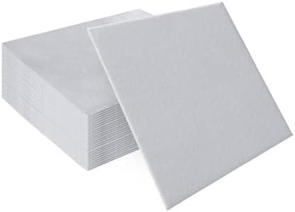 Pack of 2, PAW - 50 Pieces Airlaid Paper Linen-Feel Napkins 16" x 16", Monocolor Disposable Cloth-Like Napkins, Elegant Silver Dinner Napkins for Kitchen, Party, Wedding, Gatherings, Christmas