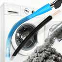 2026 Upgraded Dryer Vent Cleaning Kit for Vacuum, Universal Dryer Lint Vacuum Attachment with Long Flexible Hose & Brush, Dryer Lint Vac Attachment for Quick Lint Removal, for Vacuum Cleaners (Blue)