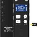 Voice Recorder Digital with Playback, YSJILIDE 64GB Voice Activated Recorder with Noise Reduction, HD Recording Voice Recorder, A-B Repeat Recording, Mp3 Player and Password