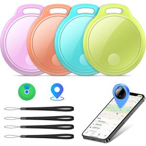 Air Tracker Tags-4 Pack: Smart Bluetooth Tracker, Compatible with Apple Find My APP (iOS Only) Replaceable Battery, IP67 Waterproof, Suitable for Luggage, Wallets, Backpacks, Keys Tracking Tag