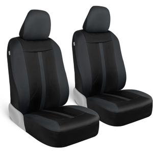 Motor Trend Gray Cloth Car Seat Covers for Front Seats  Premium Automotive Bucket Seat Covers, Made for Vehicles with Removable Headrests, Interior Covers for Car Truck Van SUV Seat Protector