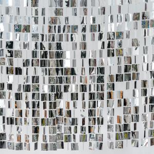 Silver Shimmer Wall Backdrop, 20 Packs Silver Sequin Shiny Curtain Square Dots Garland for Wedding, Birthday, Bachelorette Party, 70s 80s 90s Theme Disco Party Decorations Supplies