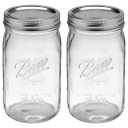 Ball Wide Mouth 32-Ounces Quart Mason Jars with Lids and Bands, Set of 2