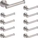 NearMoon Bathroom Toilet Paper Holder, Premium SUS304 Stainless Steel Rustproof Wall Mounted Toilet Roll Holder for Bathroom, Kitchen (10 Pack, Brushed Nickel)