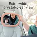 Renzo Baby Car Mirror - Rear Facing Car Seat Mirror for Infants - Extra Large, Shatter-Resistant, 360 Adjustable, Tool-Free Installation - Fits Most Cars, SUVs & Trucks (Blush Pink)