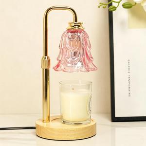 SupBri Pink Candle Warmer Lamp with Timer, Dimmable Flower Candle Warmer, Mothers Day Birthday Gifts for Women Her Mom, House Warming Gift New Home Decor