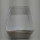 4-Pack Plastic Weave Basket, Storage Basket, White