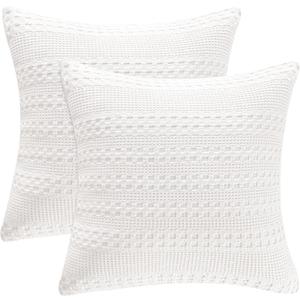 PHF Design Meets Comfort , 100%Cotton, Pillow case , white color, size 25"- 25" inh, 2" pieces