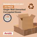 AVIDITI 14 x 10 x 10 Corrugated Cardboard Boxes, Medium 14"L x 10"W x 10"H, Pack of 25 | Shipping, Packaging, Moving, Storage Box for Home or Business, Strong Wholesale Bulk Boxes, Kraft