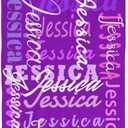 Custom Name Beach Towel, Personalized Beach Towels for Adults, Ultra-Soft Quick-Dry Bath Pool Towels for Kids,Multiple Color Sizes Pool Towel for Travel Pool Summer (Dark Purple)