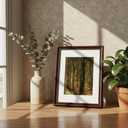 Eitida 12x16 in 2PK Vintage Cherry Wood Classic Poster Picture Frame, Ornate Gold Beaded Inner, Matted for 9x12 Photo, Wall Mount Display Vertically or Horizontally, Real Glass