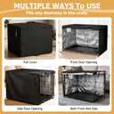 36 Inch Wire Dog Crate Cover,Durable Windproof Privacy Polyester Pet Kennel Covers,Breathable Blackout Cover for 1/2/3 Door Dog Cage. (36" L x 23" W x 25" H,Black)