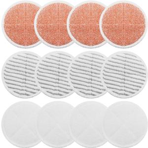 Spinwave Mop Pads Fit for Bissell Spinwave 20399 23157 23159 2039A 2124A 20393 2039T 2039W 20391 20395 2307 2315A Heavy Soft Scrubby Pads for Hardwood Floor Cleaning Replacement Pads(12Pack)