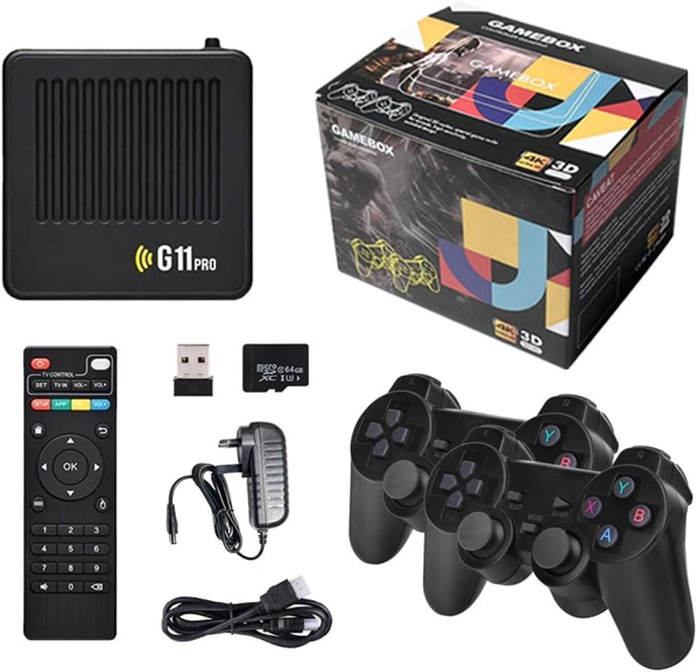 G11 Pro 4K Retro Game Box, Home Retro Video Game Console with 2 Wireless Controllers, HDMI Output, 30000+ Built-in Games (128GB)